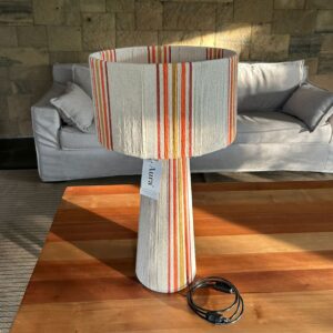 Crema – líneas naranjas – oro – salmón – vista 2